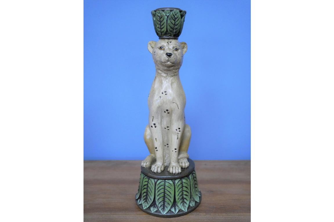 Leopard Candlestick holder
