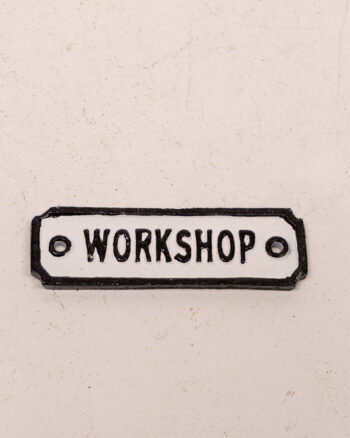 Workshop Cast Iron Sign