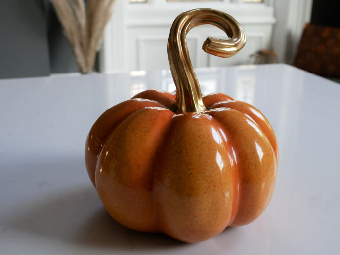 Medium Sized Orange Pumpkin Ornament