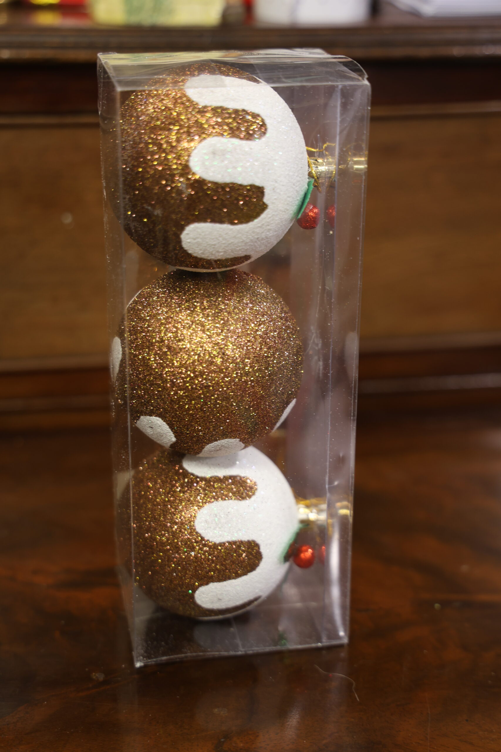 Set of 3 Christmas Pudding Baubles