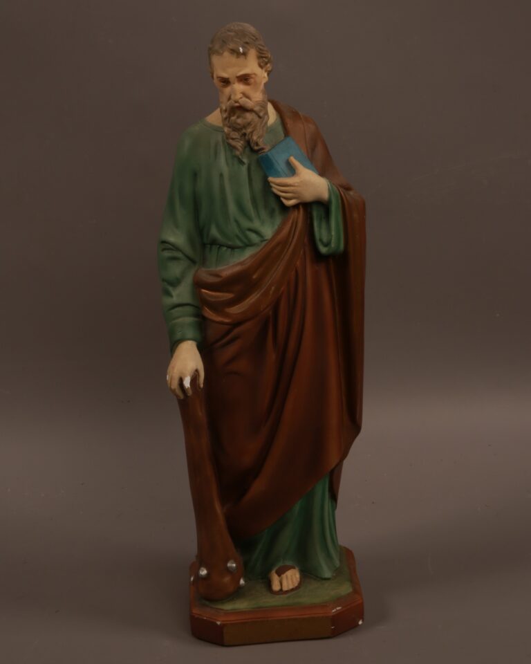 c1900 St. James the Less Ceramic Statue