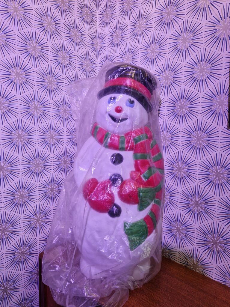 1980s Blow-mould Snowman Decoration