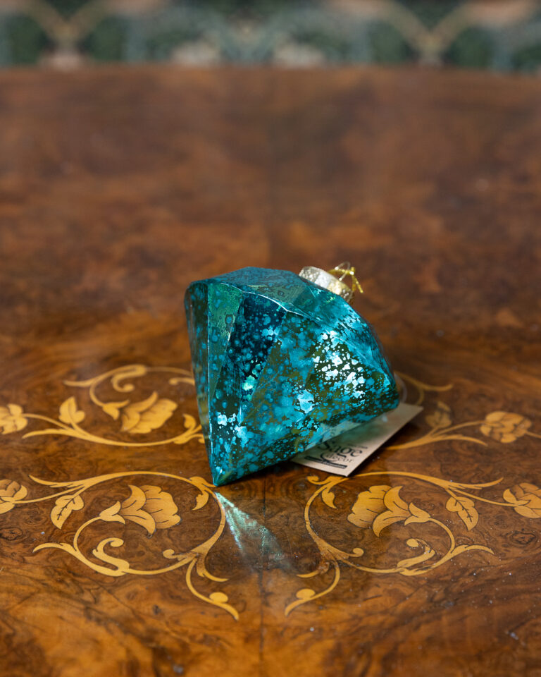 Diamond Bauble - Aqua 12cm