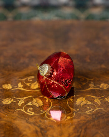Diamond Bauble – Red 12cm