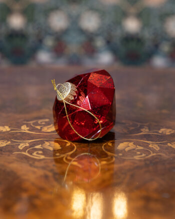 Diamond Bauble – Red 12cm