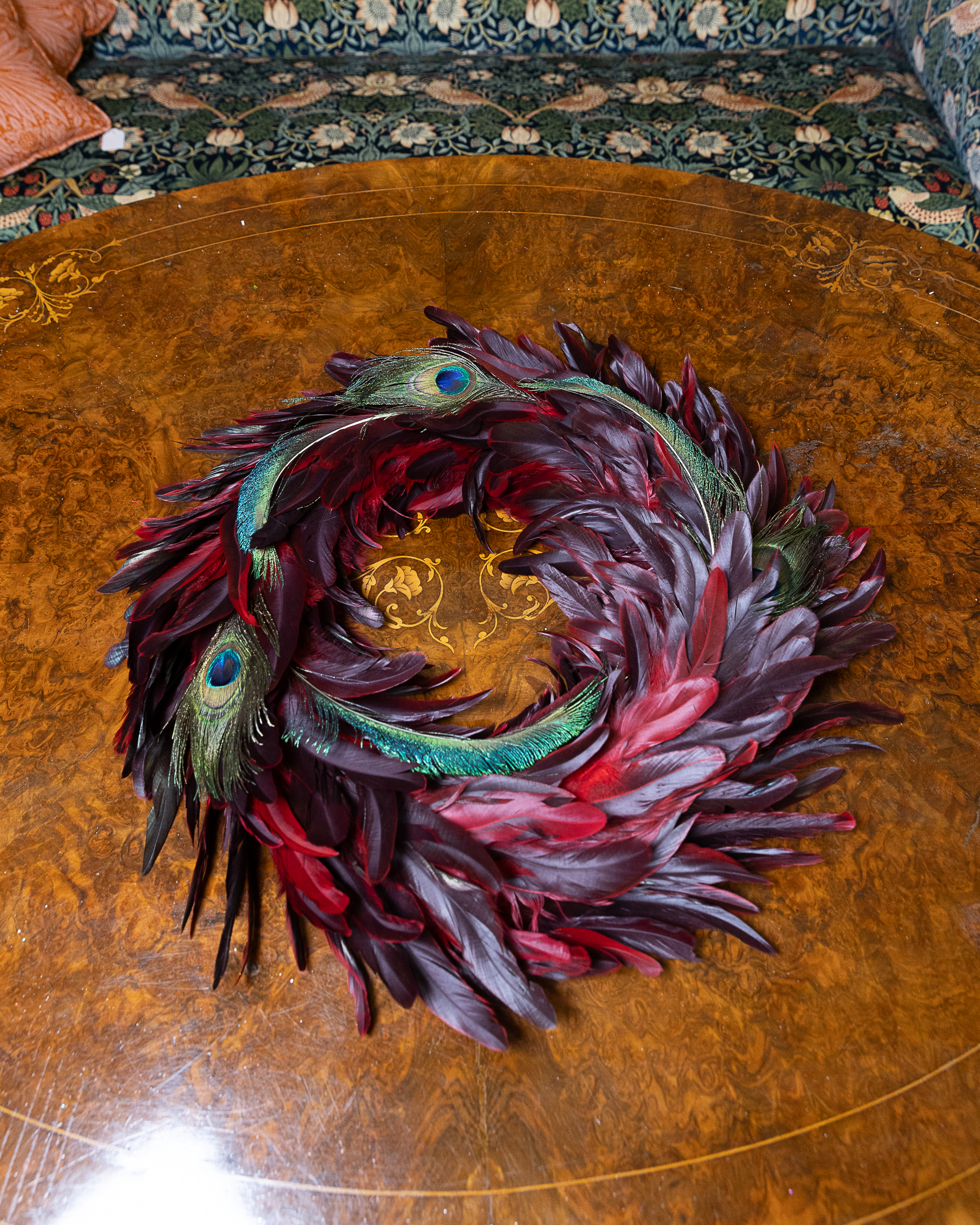 Peacock Feather Wreath