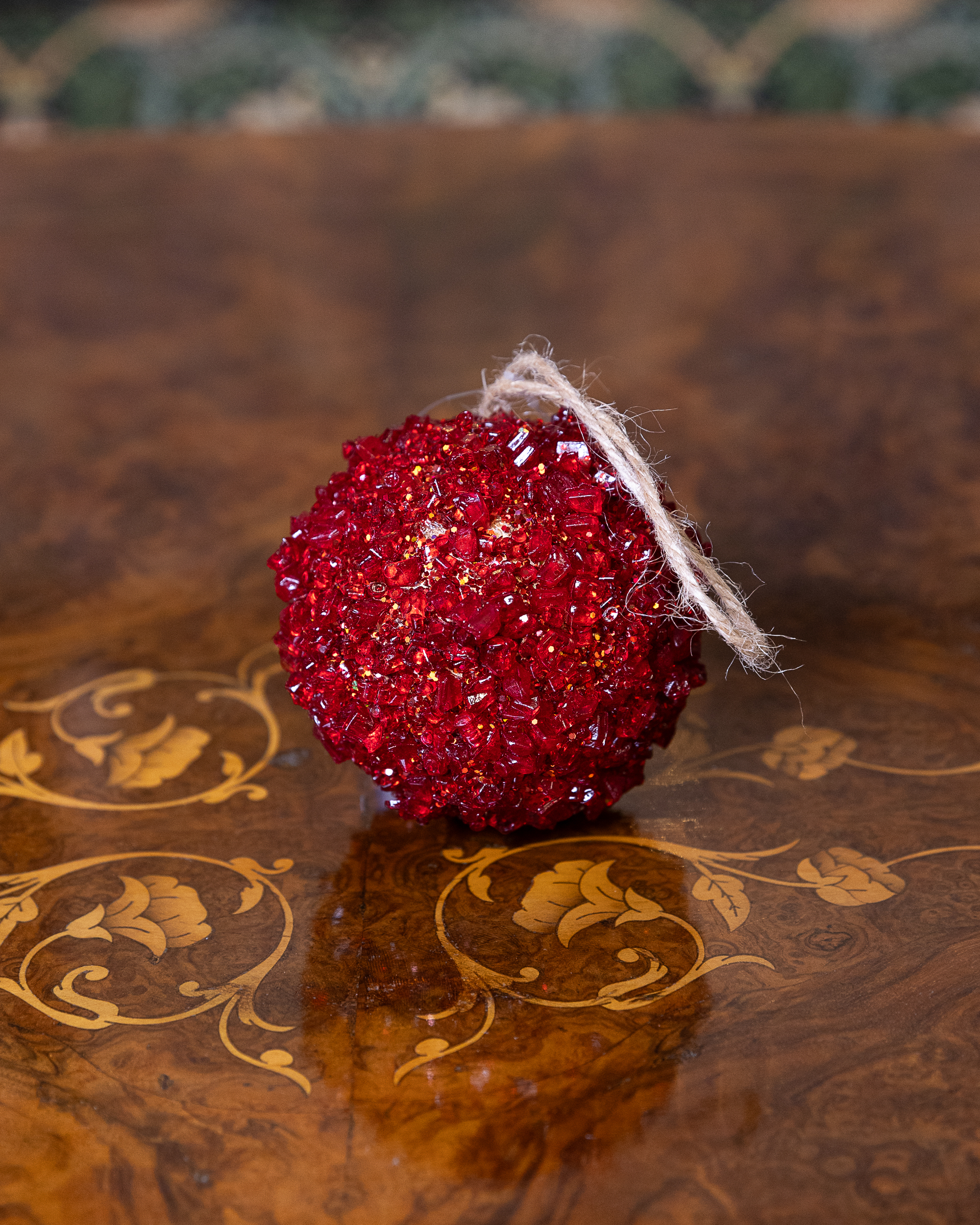 Decorative Crystal Tree Bauble – Red