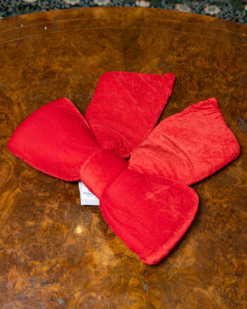 Large Plush Red Fabric Bow 48cm