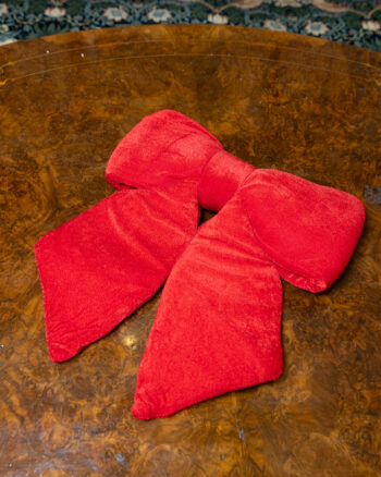 Large Plush Red Fabric Bow 48cm