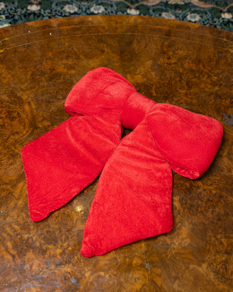 Large Plush Red Fabric Bow 48cm