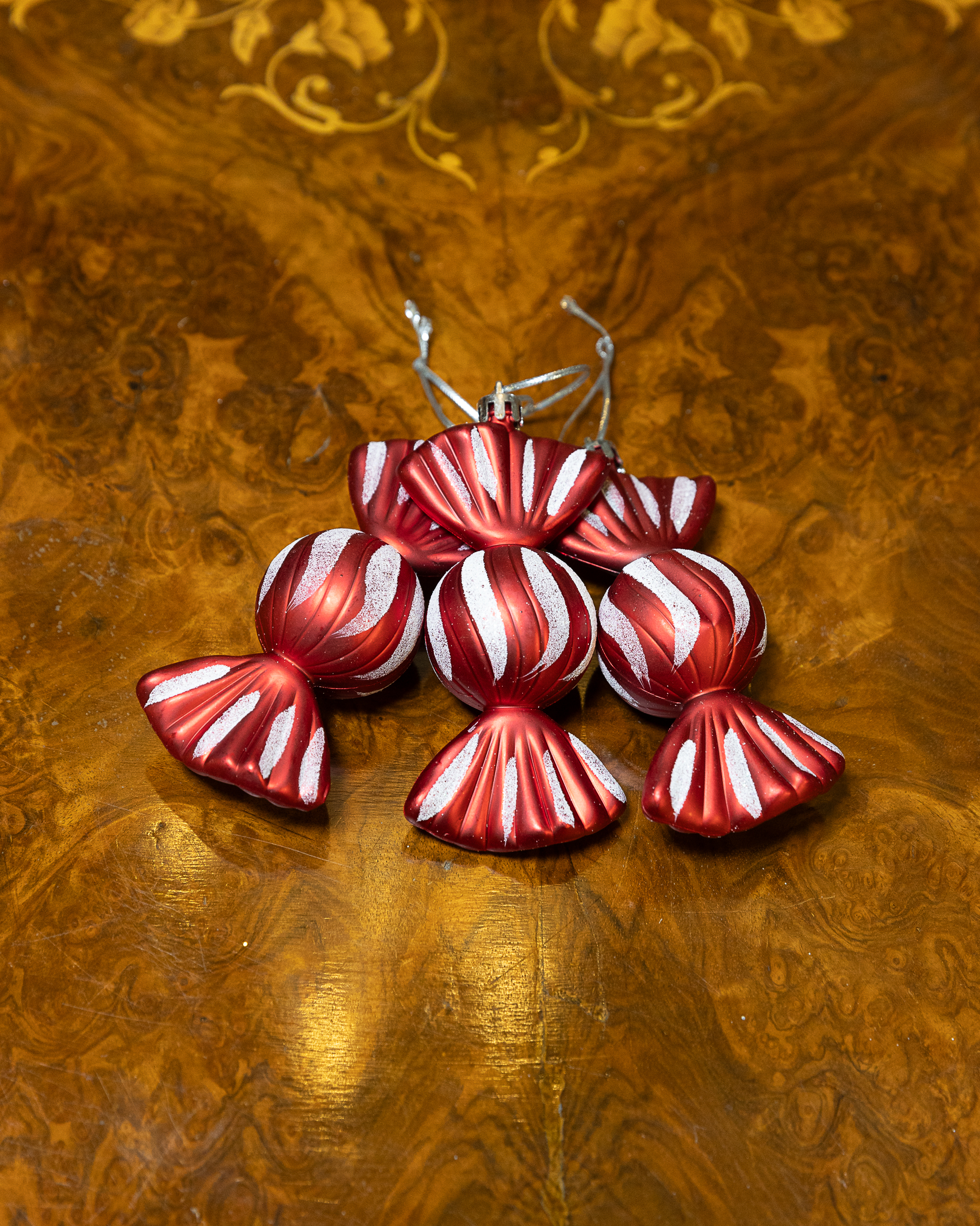Set of 3 Round Sweet Christmas Baubles