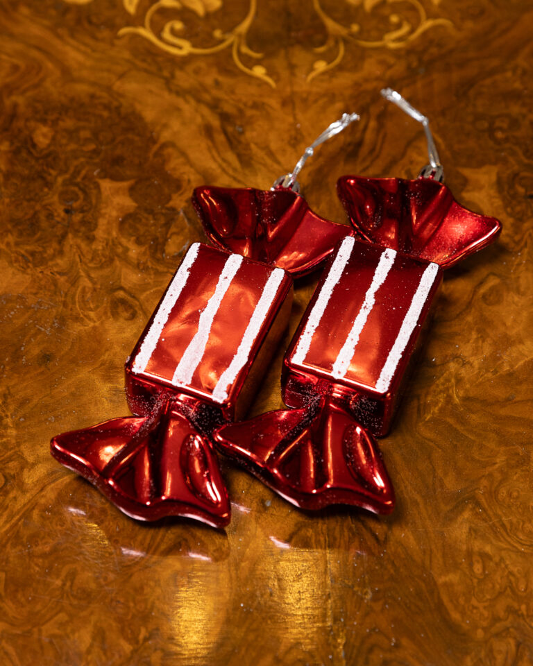 Set of 2 Rectangle Sweet Christmas Baubles