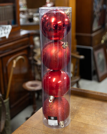 Set of 4 15cm Red Baubles
