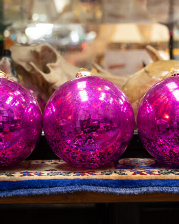 Large Mercury Effective Plastic Bauble 15cm (Pink) Set of 3