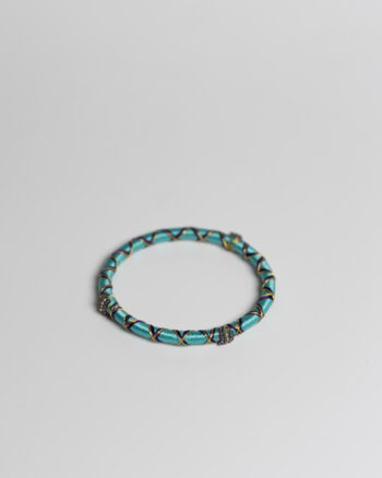JL092 Blue Threaded Bangle