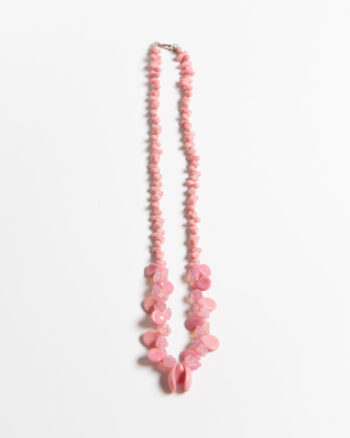 JL090 Vintage Pink Bead Necklace