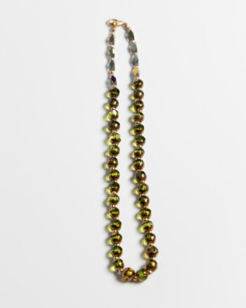 JL120 Vintage Iridescent Bead Necklace