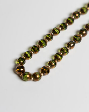 JL120 Vintage Iridescent Bead Necklace
