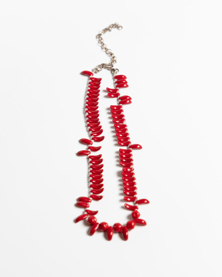JL087 Vintage Red Bead Necklace