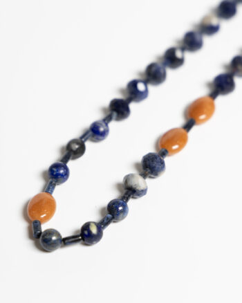 JL105 Vintage Blue Bead Necklace