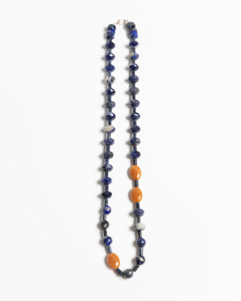 JL105 Vintage Blue Bead Necklace