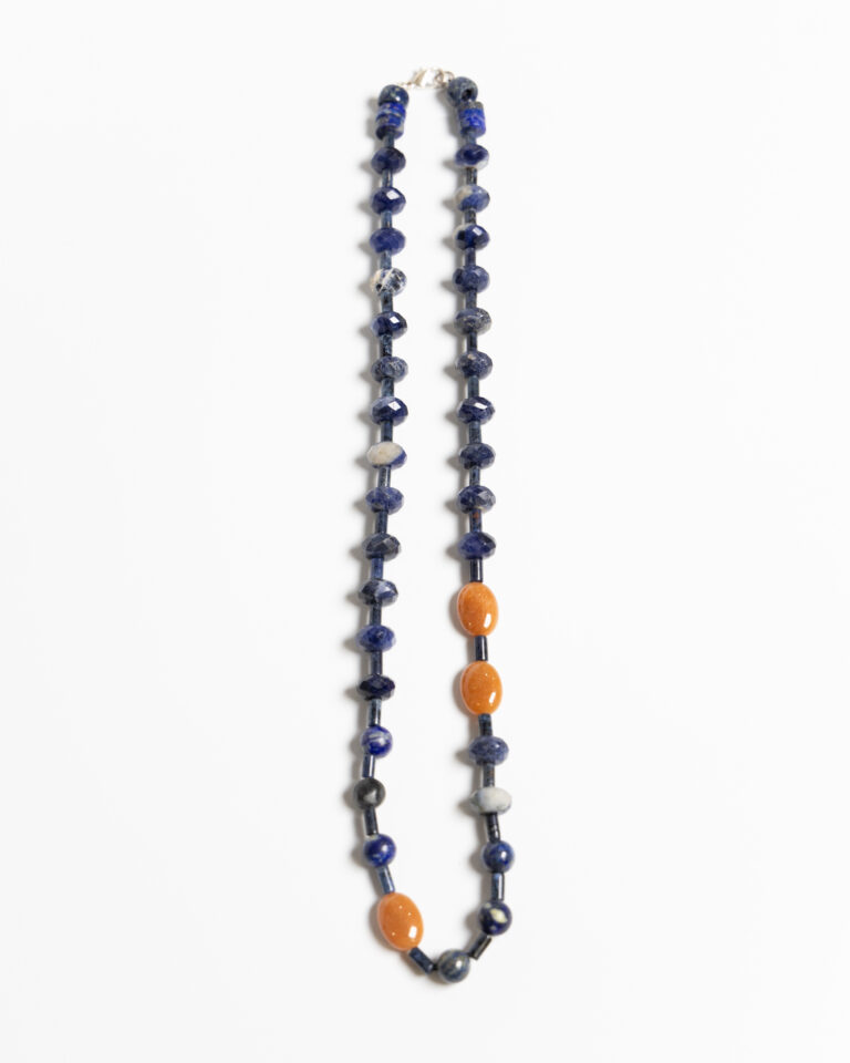 JL105 Vintage Blue Bead Necklace