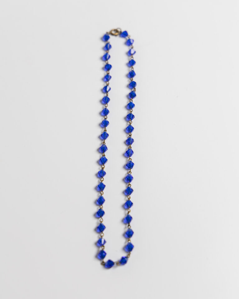 JL148 Vintage Blue Bead Necklace