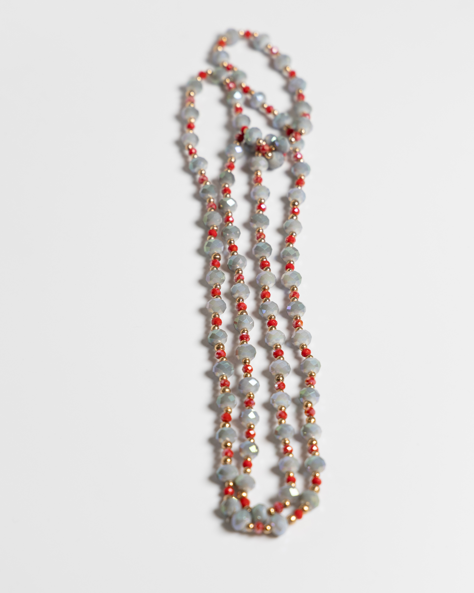 JL101 Blue & Red Bead Necklace