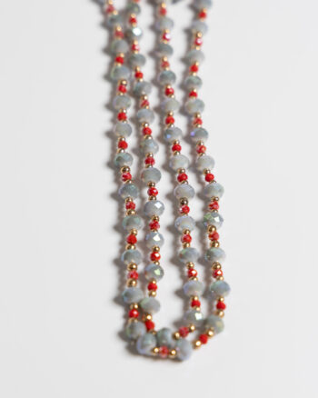 JL101 Blue & Red Bead Necklace