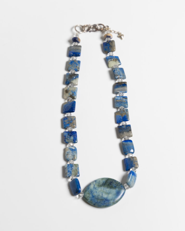 JL020 Vintage Blue Stone Necklace