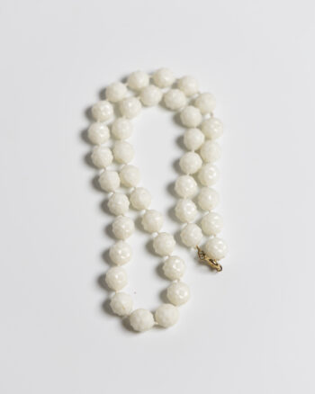 JL116 Vintage White Bead Necklace