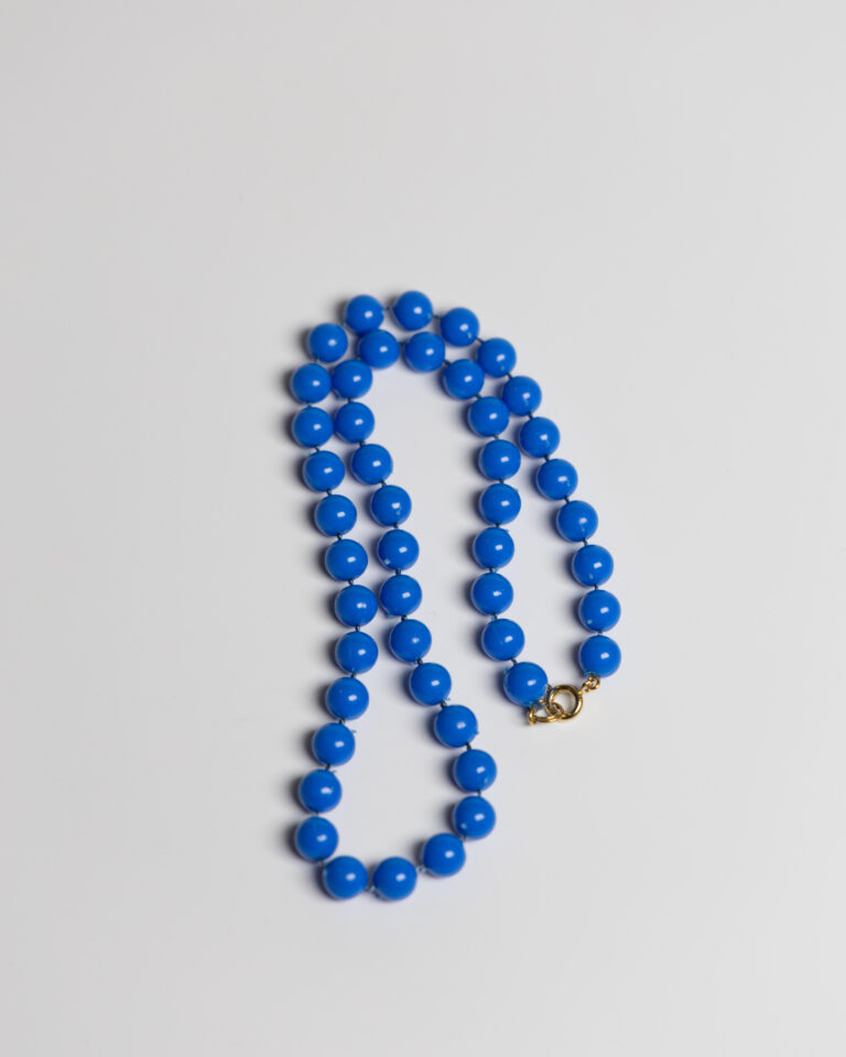 JL140 Vintage Blue Bead Necklace