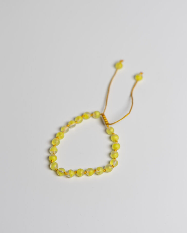 JL145 Vintage Yellow Bead Bracelet
