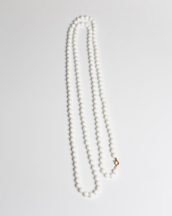 JL112 Vintage White Bead Necklace