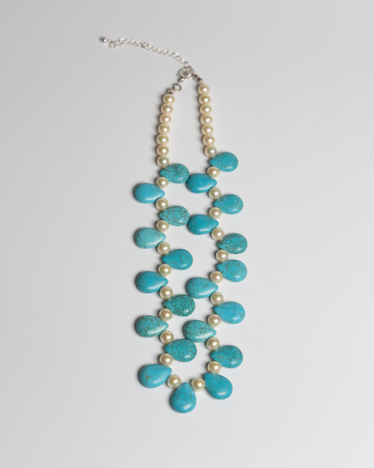JL033 Vintage Blue Stone Necklace