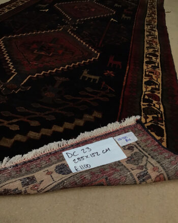 DC23 Persian Black Ground Hamadan Rug