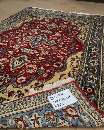 DC24 Persian Tabriz Rug with Large Medallion