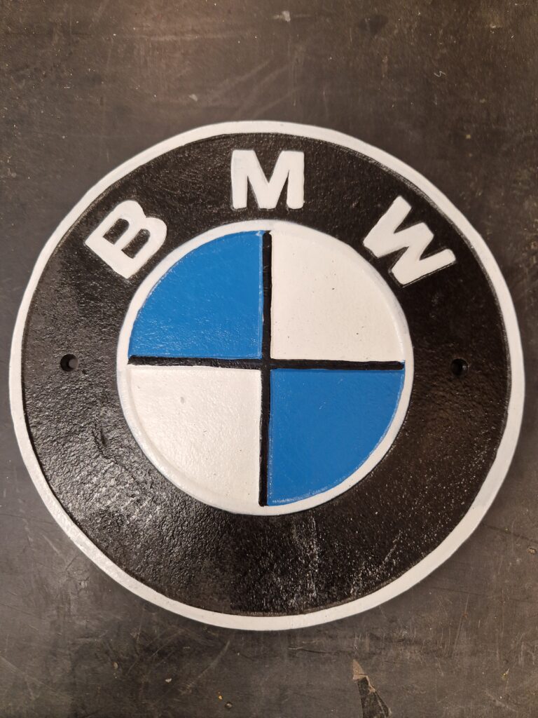 BMW Cast Iron Sign