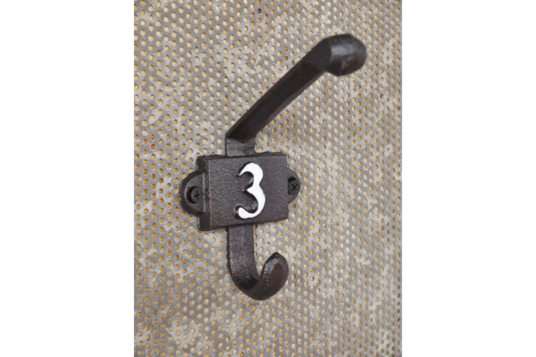 Cast Iron Number 3 Coat Hook