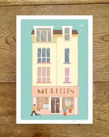 PaddyDraws A3 Print – Morelli’s, Portstewart