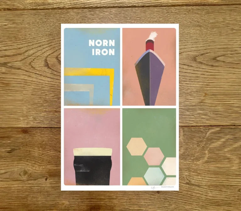 PaddyDraws A3 Print - Northern Ireland Tourism