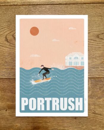PaddyDraws A3 Print – Portrush Swim