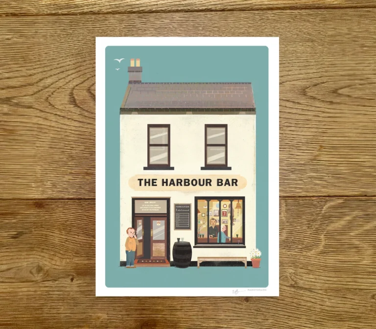 PaddyDraws Print - Harbour Bar, Portrush