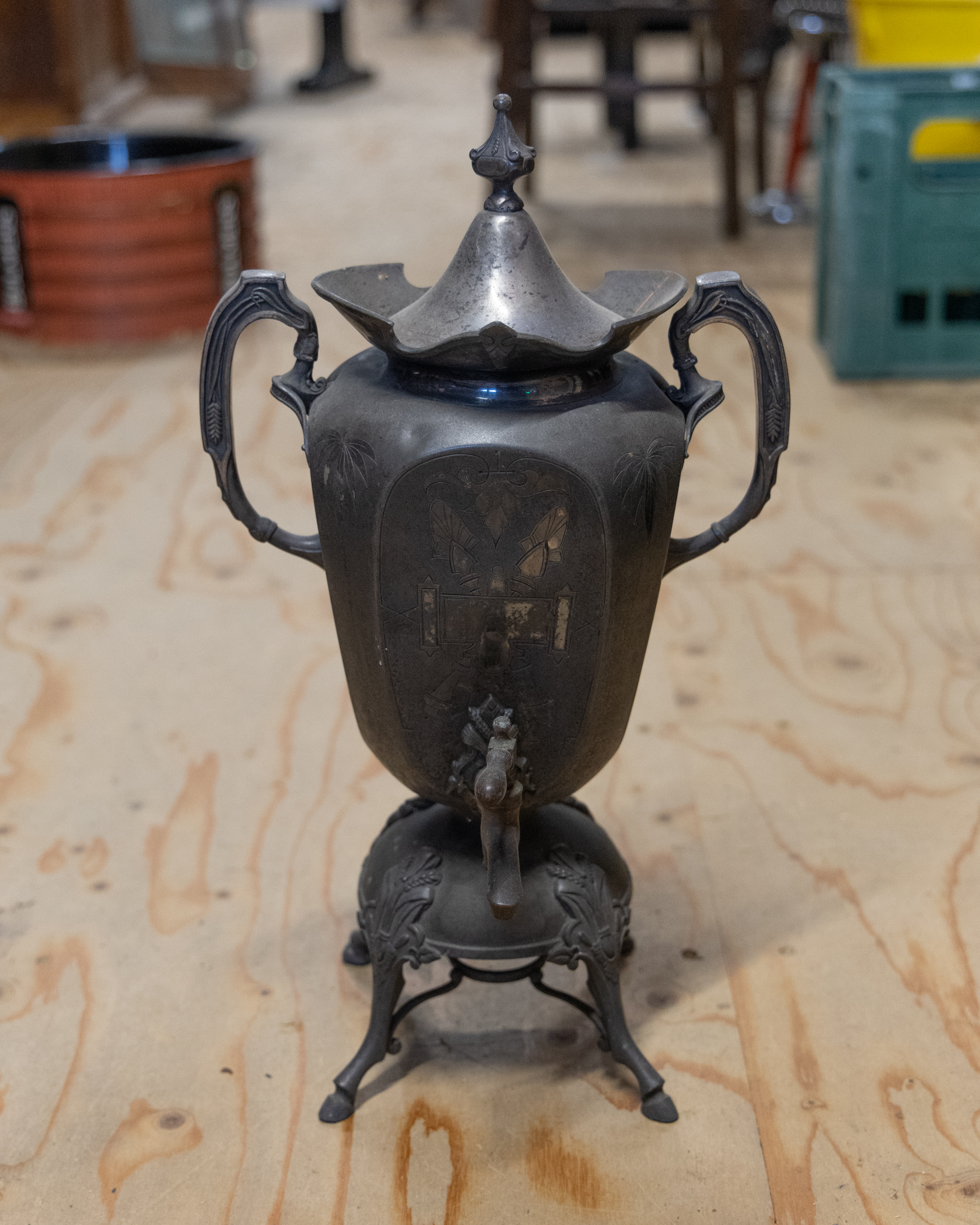 Victorian Pewter Samovar