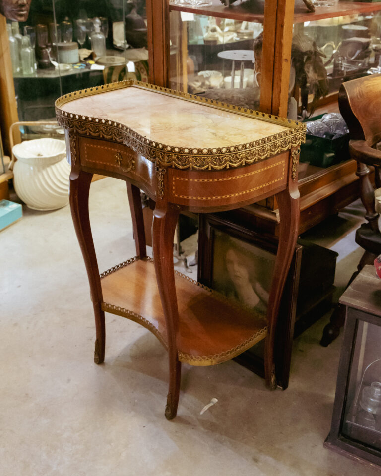 Continental style Kidney Table with Marble Top c1950