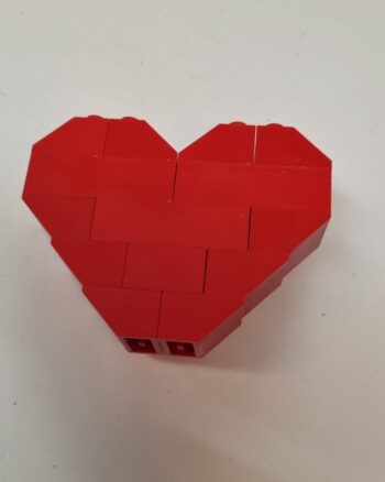 Red Lego Valentines Heart