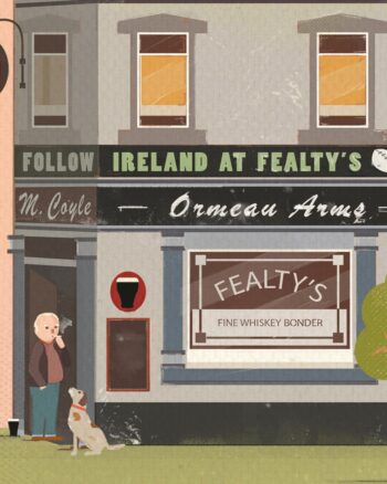 PaddyDraws A3 Print – Bangor High Street 1999 #1