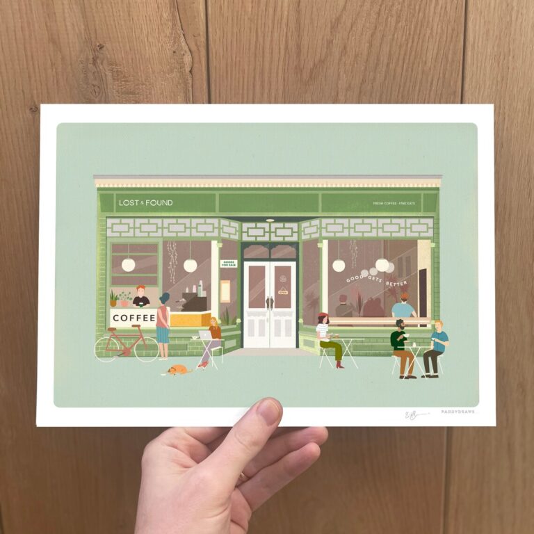 PaddyDraws A4 Print - Lost and Found, Coleraine
