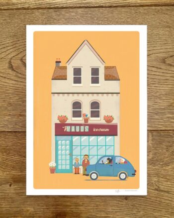 PaddyDraws A4 Print – Maud’s, Bangor