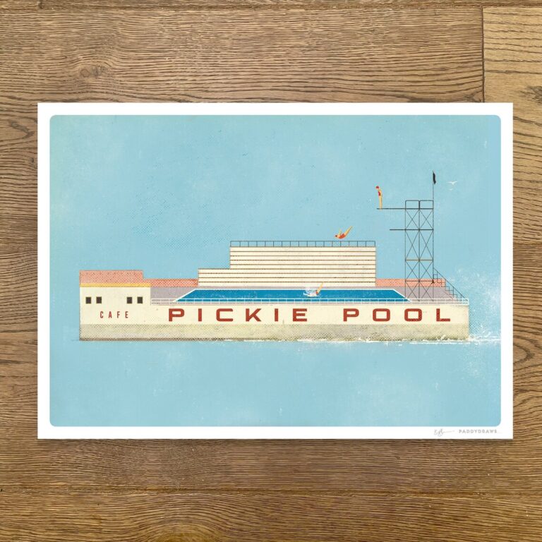 PaddyDraws A3 Print - Pickie Pool